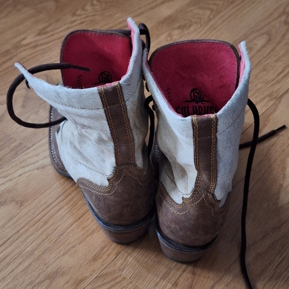 Gold Rush Western Pony Hair Boots 8.5 - Picture 5 of 13